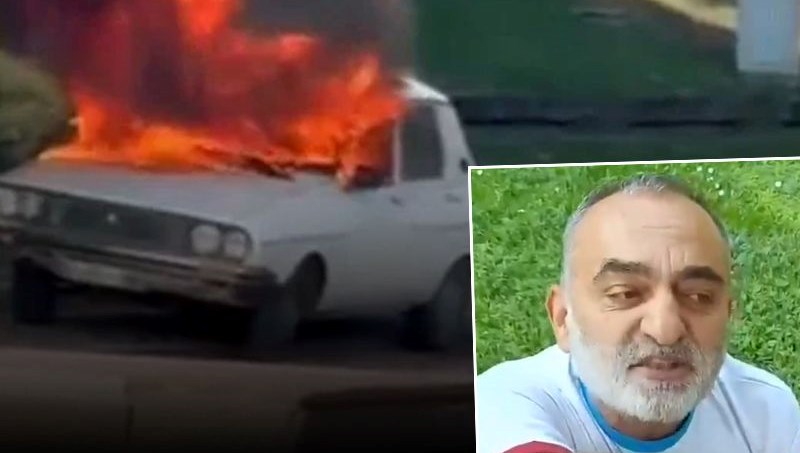 TBMM önünde beyaz toros yangını