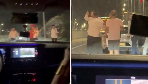 Trafik magandaları hamile kadının aracına saldırdı