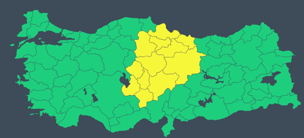 Meteorolojiden 6 il için sarı kodlu uyarı: Yoğun kar yağışına dikkat! - 4