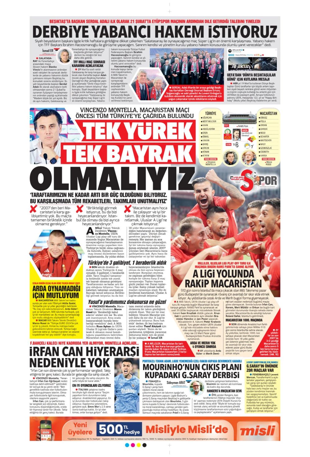 "Milliler avantaj peşinde" (20 Mart 2025 spor manşetleri) - 17