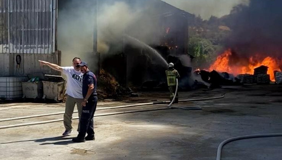 Balıkesir'de çiftlik yangını