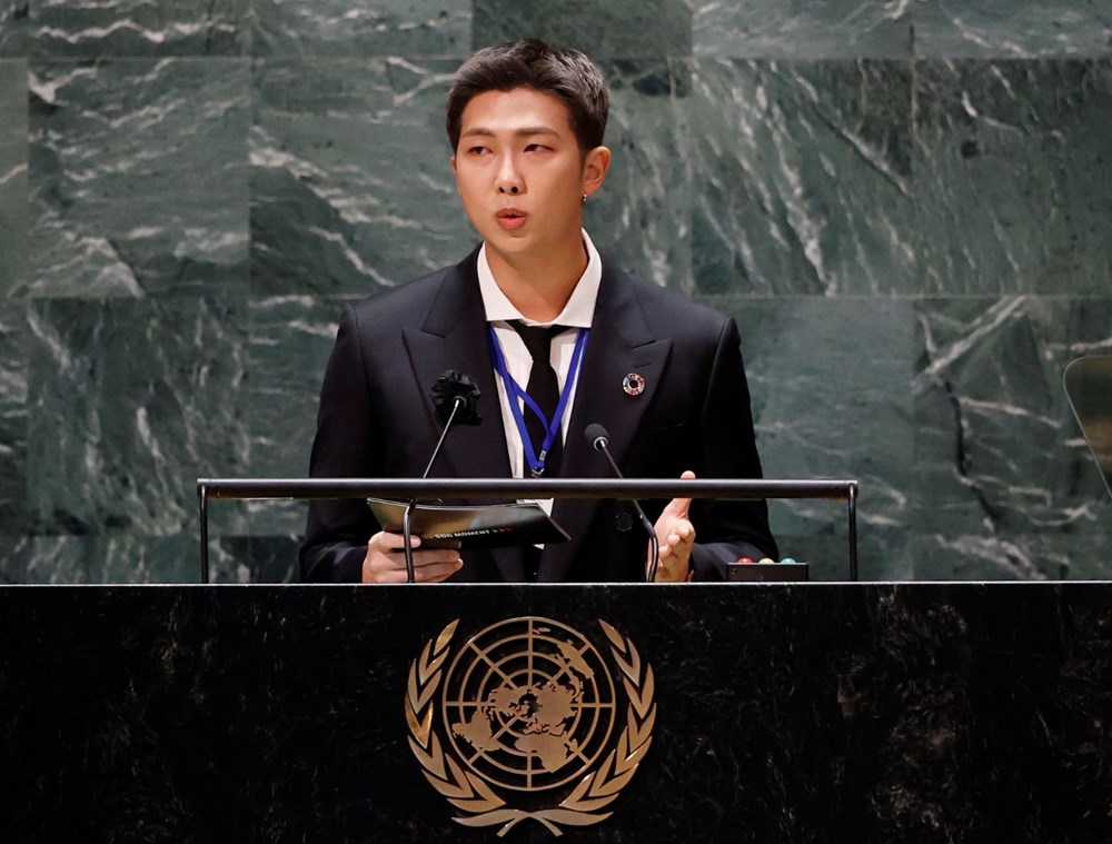 BTS grubu Birleşmiş Milletler Genel Kurulu'nda konuştu - 5