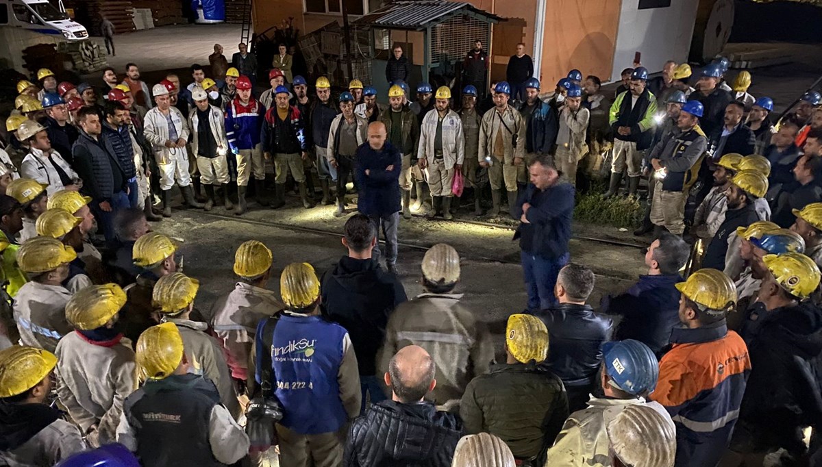 Madenciler yangın tatbikatı yaptı