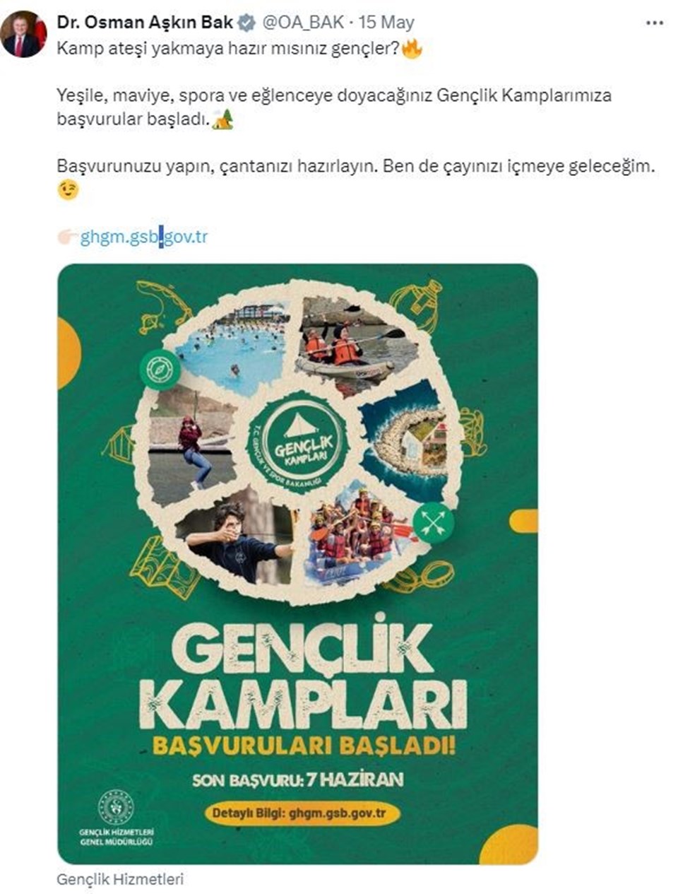 "GSB Gençlik Kampları" başvuruları başladı: Gençlik Kampı başvurusu nasıl yapılır? - 1