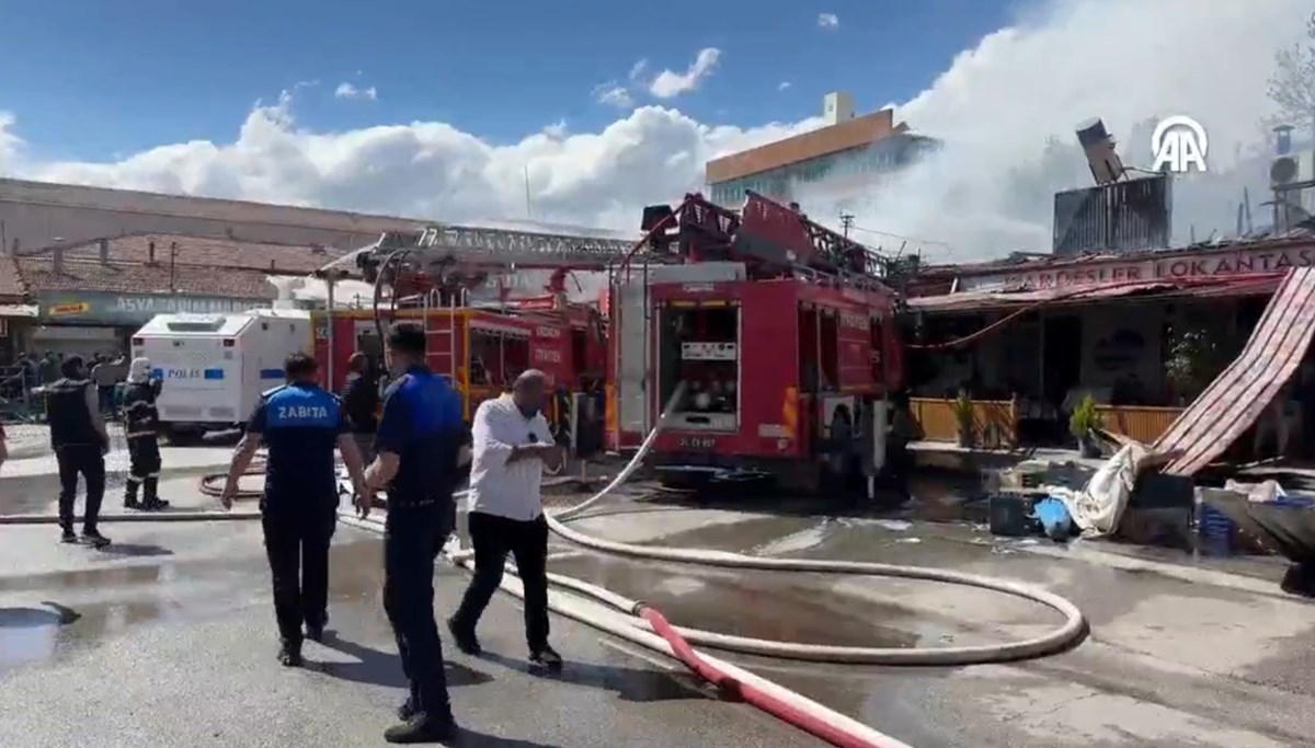 Erzincan'da iş yeri yangını