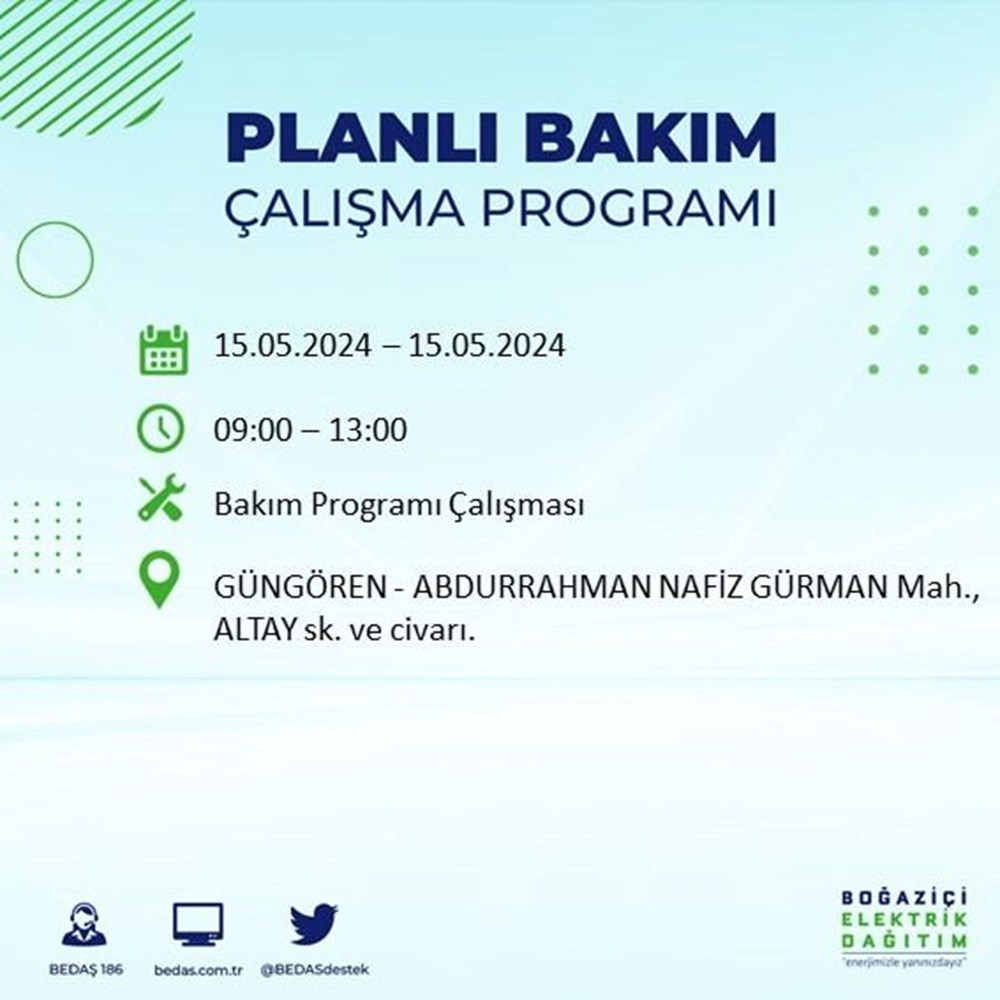 تركيا اليوم انقطاع التيار الكهربائي عن 22 منطقة بإسطنبول.. طالع الجدول انقطاع التيار الكهربائي عن 22 منطقة بإسطنبول: متى تعود الكهرباء؟ (15 مايو برنامج انقطاع BEDAŞ) - 42