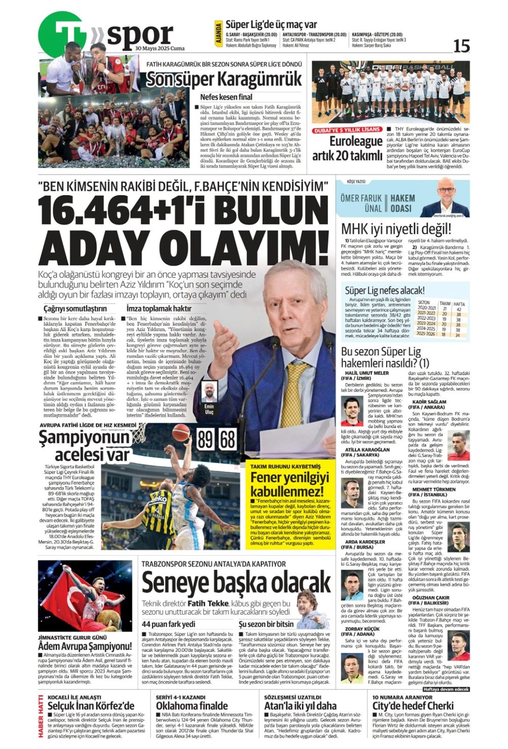 "İlkay sürprizi" (30 Mayıs 2025 spor manşetleri) - 19