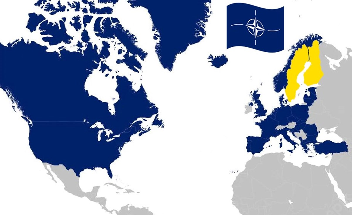 İsveç ve Finlandiya üye olursa NATO haritası grafikteki gibi olacak.