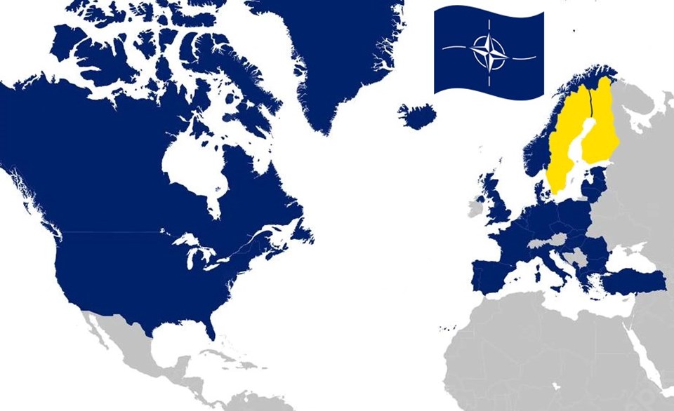 İsveç ve Finlandiya'nın üyelik süreci tamamlandığında NATO'nun yeni haritası