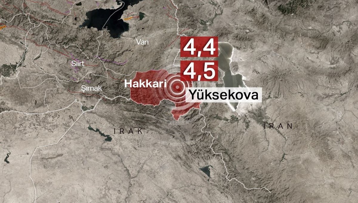 Hakkari'de art arda depremler