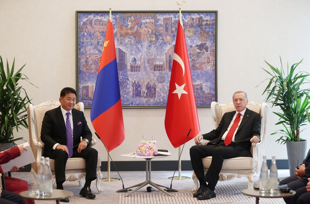 Cumhurbaşkanı Erdoğan Şanghay İşbirliği Örgütü Zirvesi için Özbekistan'da - 12