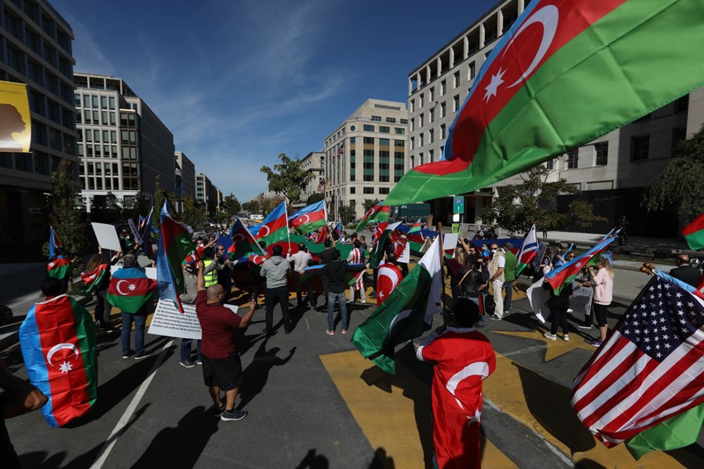 Beyaz Saray önünde Azerbaycan'a destek mitingi düzenlendi - 8