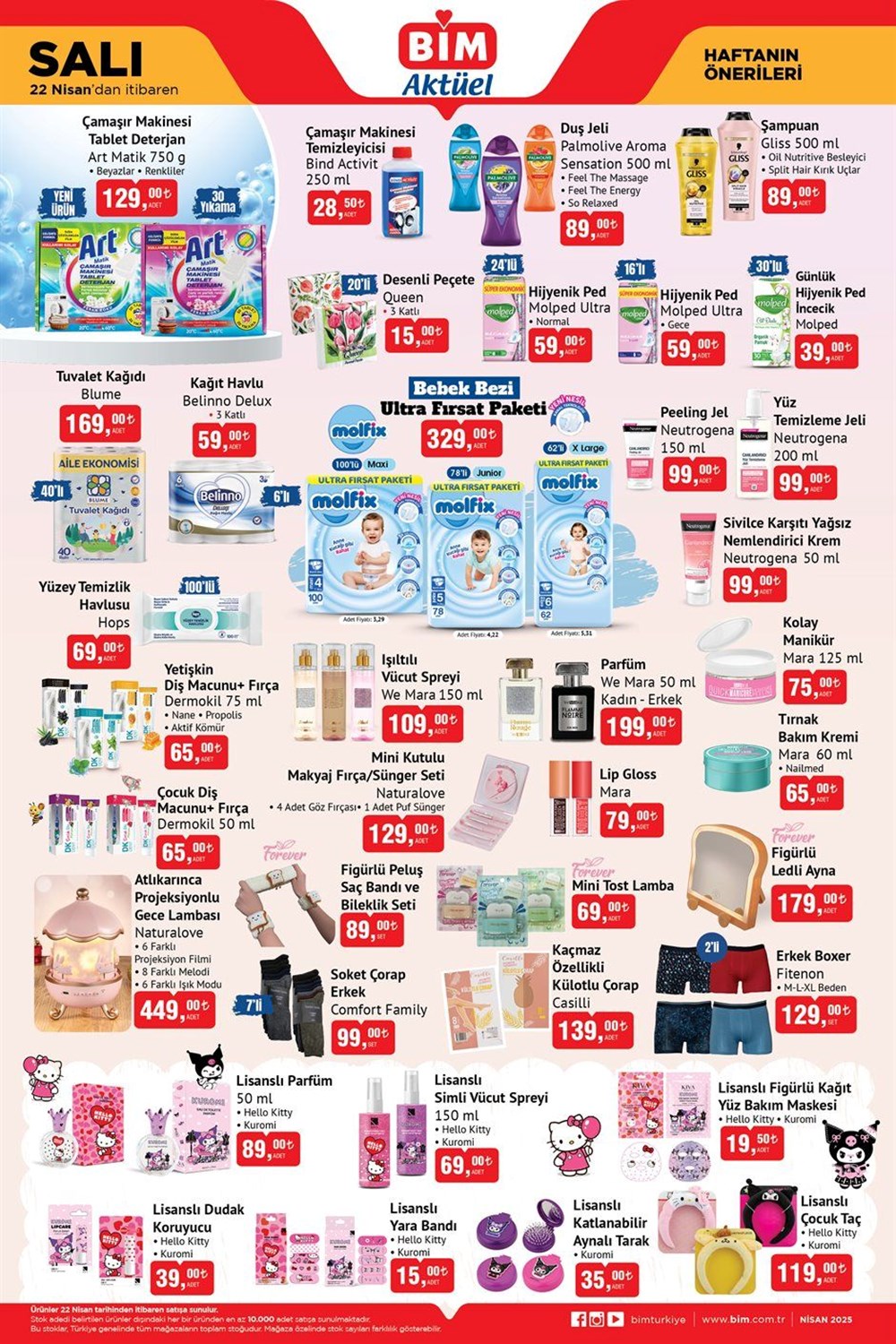 Salı günü raflarda! BİM aktüel ürünler 22 Nisan Salı: BİM yeni aktüel kataloğunda: Bebek bezi, atlıkarınca gece lambası, parfüm çeşitleri, bakım ürünleri - 4