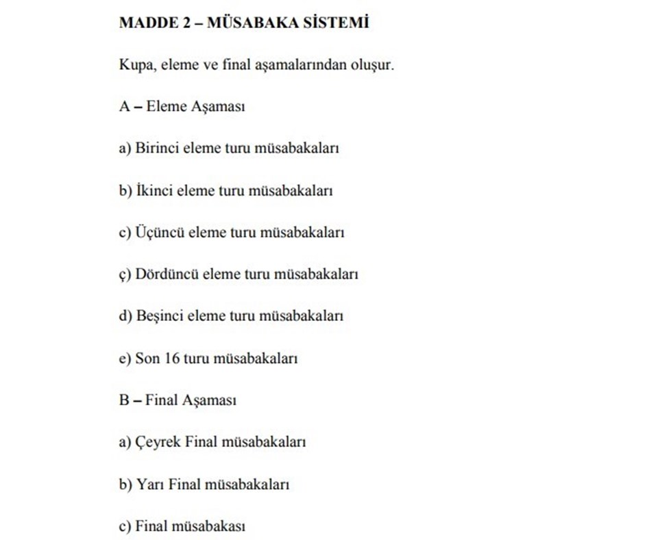 Türkiye Kupası'nda format değişti - 1