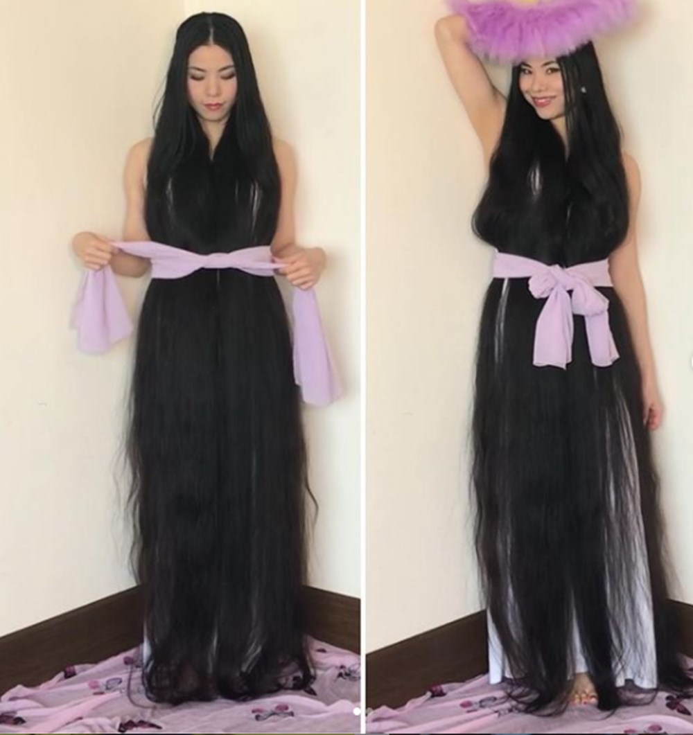 15 yıldır saçlarını kestirmeyen 'Japon Rapunzel’in saçlarıiki metreye ulaştı - 23