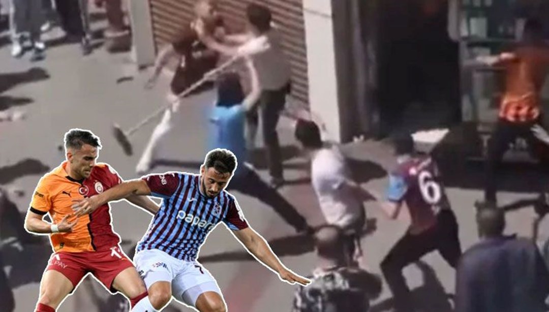 Dev final öncesi Trabzonspor ile Galatasaray taraftarı arasında kavga