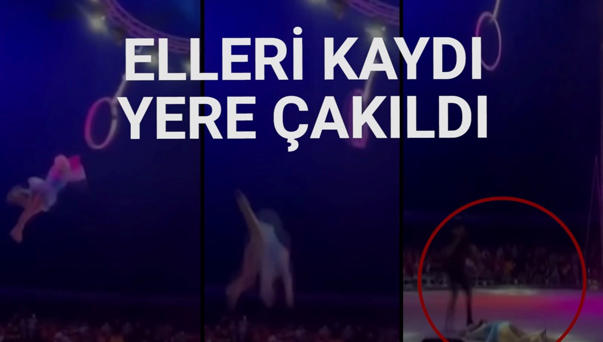 Çemberle gösteri yapan kadın akrobat 5 metreden yere çakıldı Çemberle gösteri yapan kadın akrobat 5 metreden yere çakıldı
