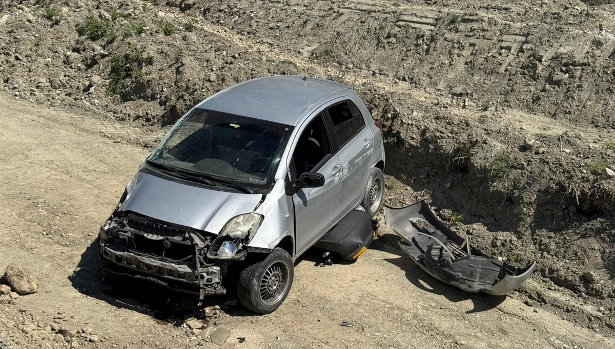 Kastamonu’da otomobil, şarampole düştü: 1 yaralı