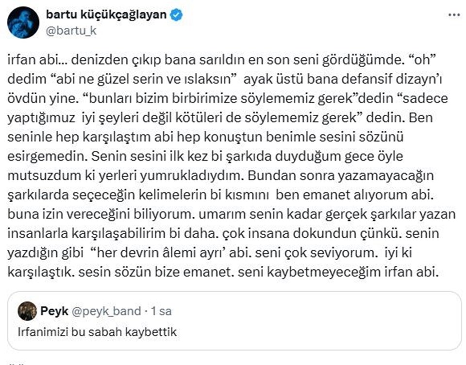 Peyk grubunun solisti İrfan Alış hayatını kaybetti - 1