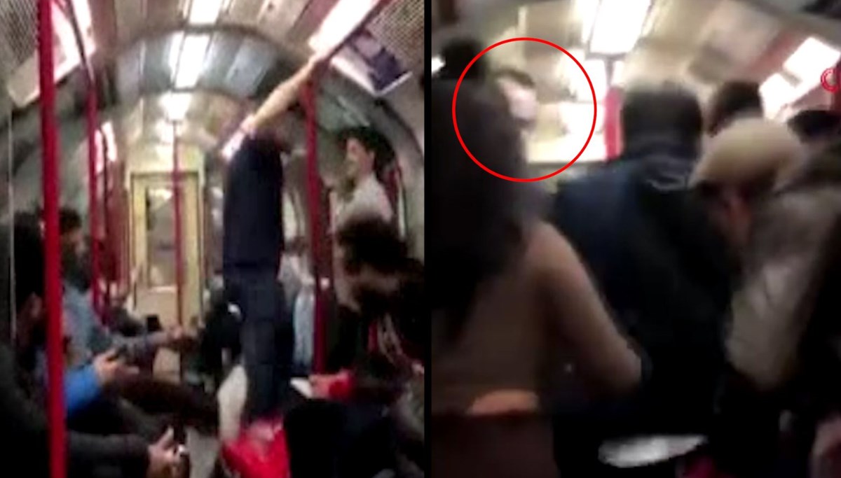 Metroda genç kadına saldırı: Yolcular müdahale etti
