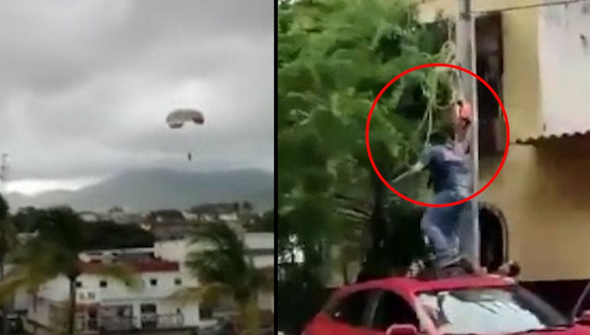 Deniz paraşütünün ipi koptu: Genç kadın havada metrelerce sürüklendi
