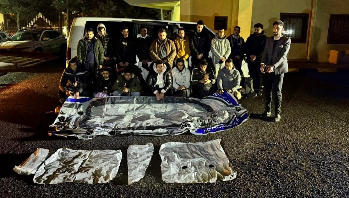 Tekirdağ'da 17 düzensiz göçmen yakalandı Tekirdağ'da 17 düzensiz göçmen yakalandı