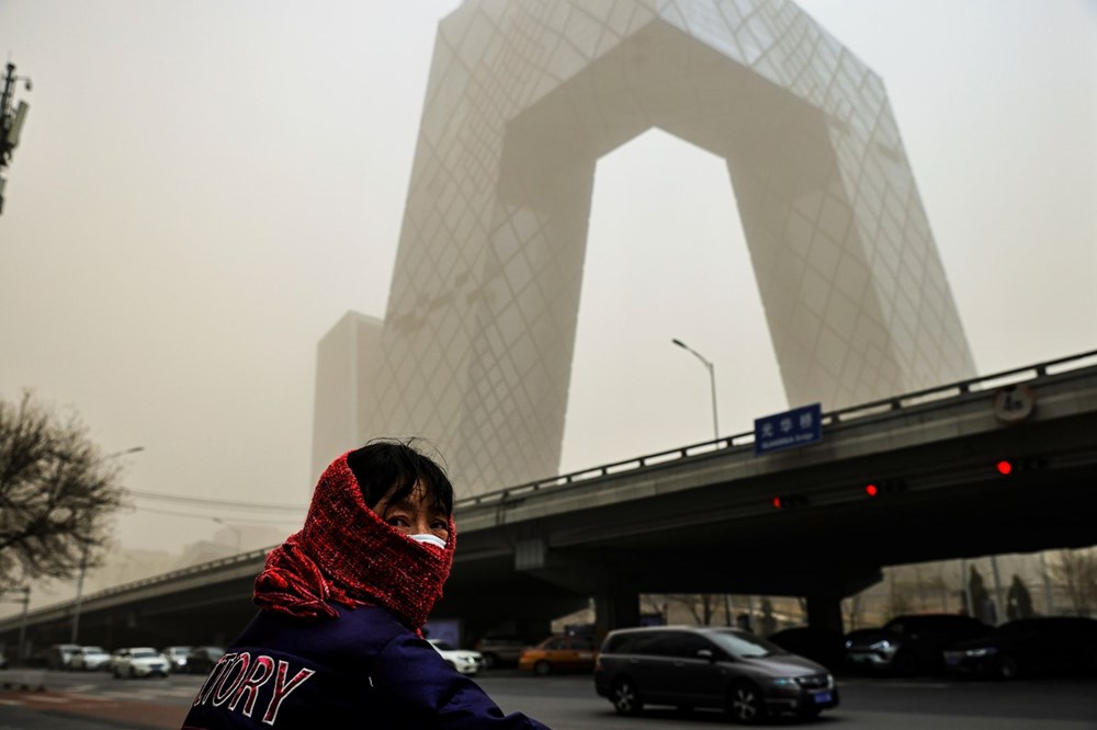 Çin’in başkenti Pekin’de son 10 yılın en büyük kum fırtınası - 2