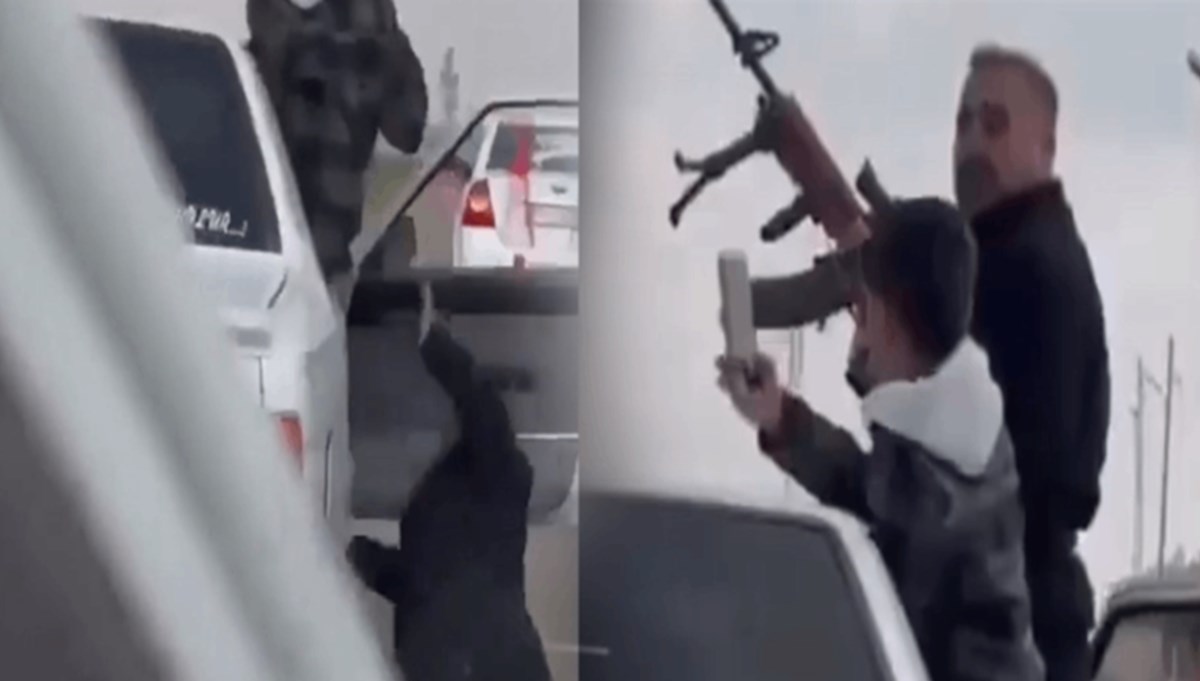 Düğün konvoyunda havaya ateş açarken otomobilden düştü Düğün konvoyunda havaya ateş açarken otomobilden düştü