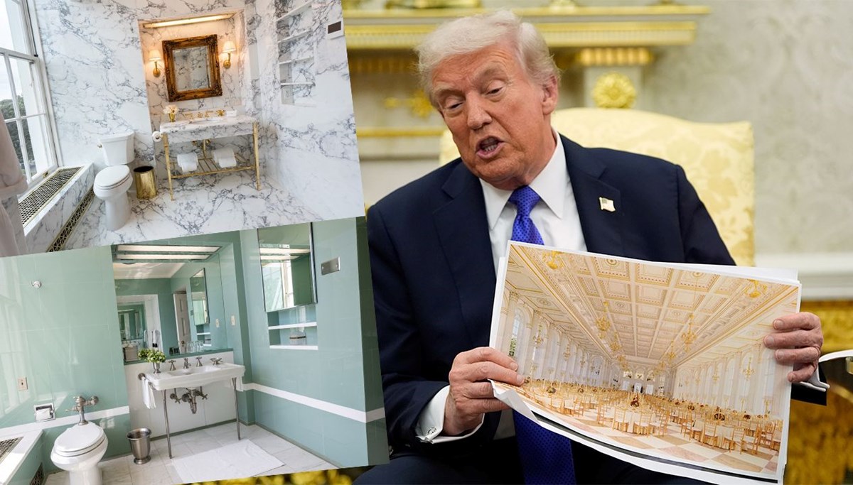 Beyaz Saray'ın banyosunu da yeniletti