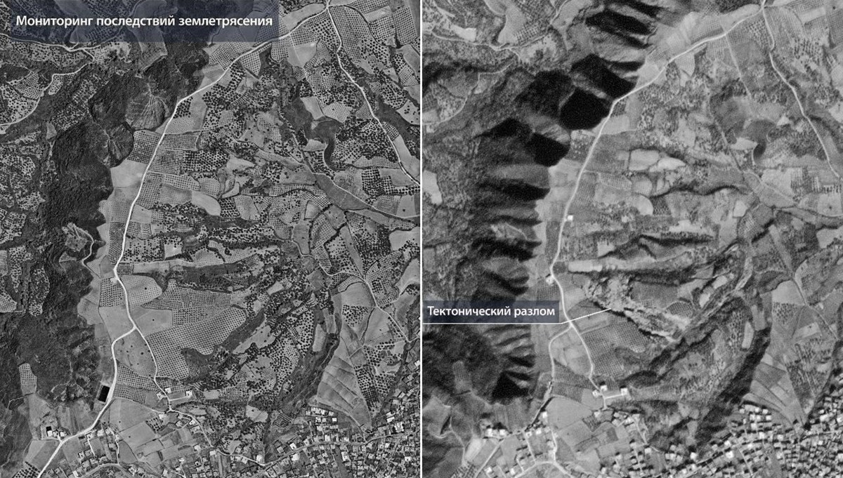 Rusya Federal Uzay Ajansı, Türkiye'deki depremin tektonik etkisini uydudan görüntüledi Rusya Federal Uzay Ajansı, Türkiye'deki depremin tektonik etkisini uydudan görüntüledi