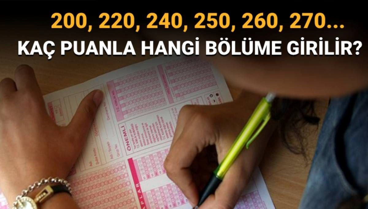 YKS TYT 200, 220, 240, 250, 260, 270, 280, 290, 300 puanla nereye girebilirim?