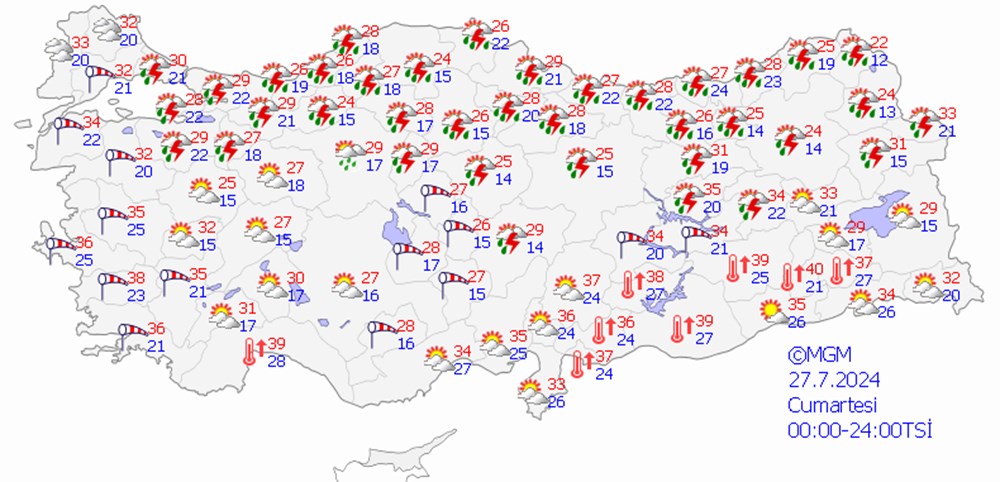 Meteoroloji'den 14 il için sarı ve turuncu kodlu uyarı: Sel ve su baskınlarına dikkat - 17