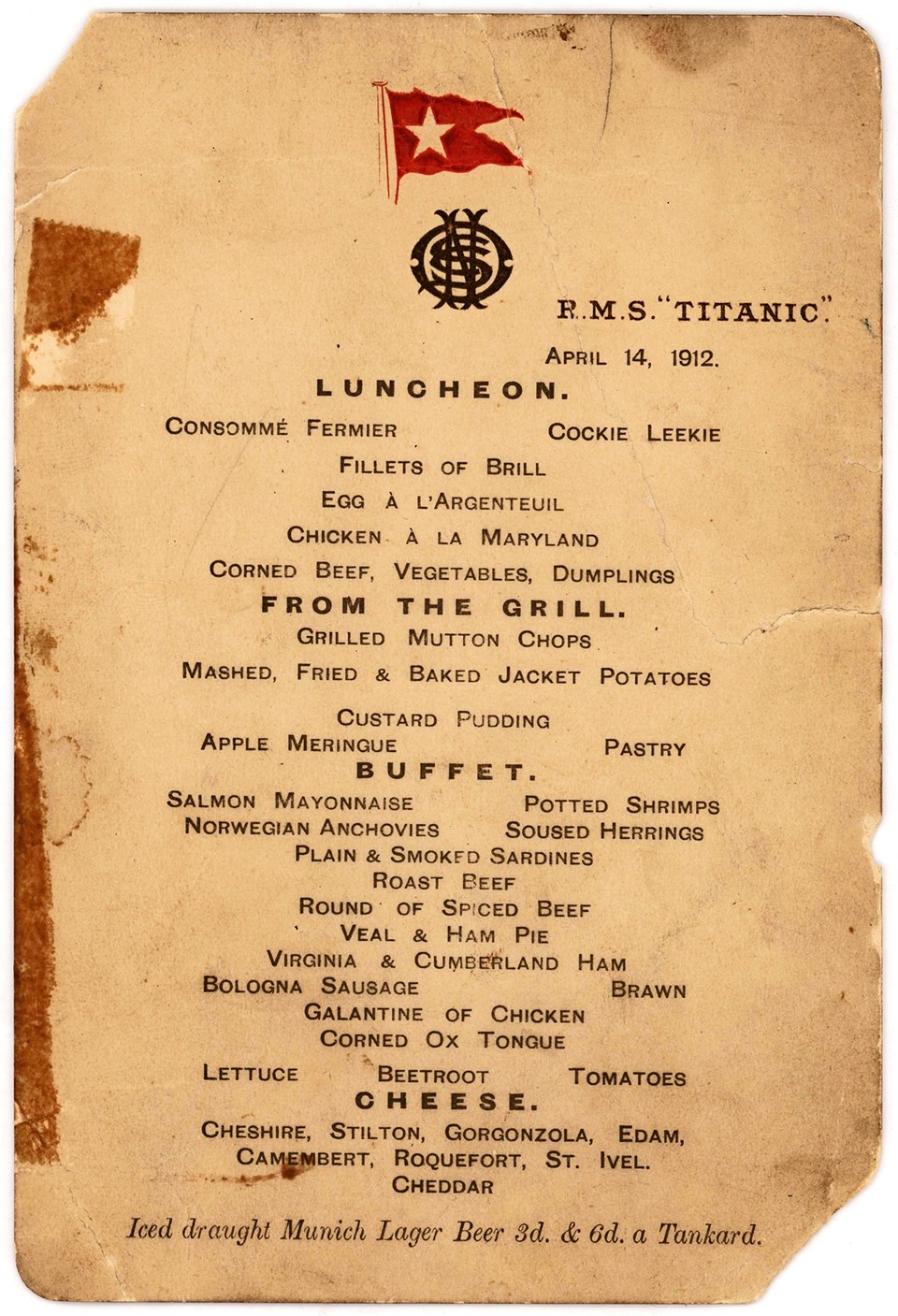Titanic'teki son yemeğe rekor fiyat - 1