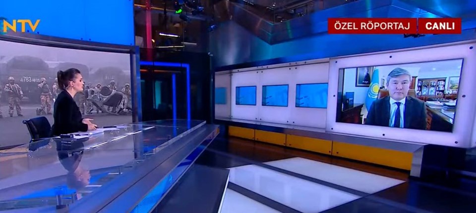 Kazakistan Büyükelçisi NTV'de: Anayasal düzen sağlandı - 1