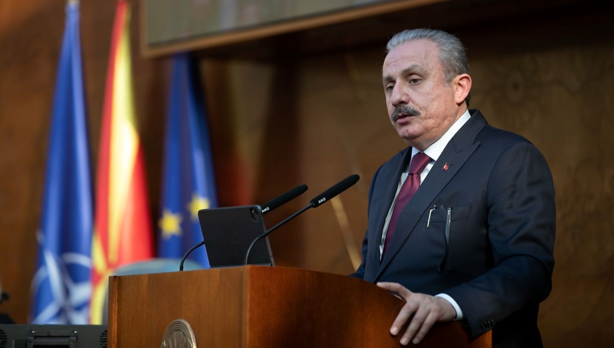 TBMM Başkanı Şentop, Kuzey Makedonya Meclisi'nde konuştu