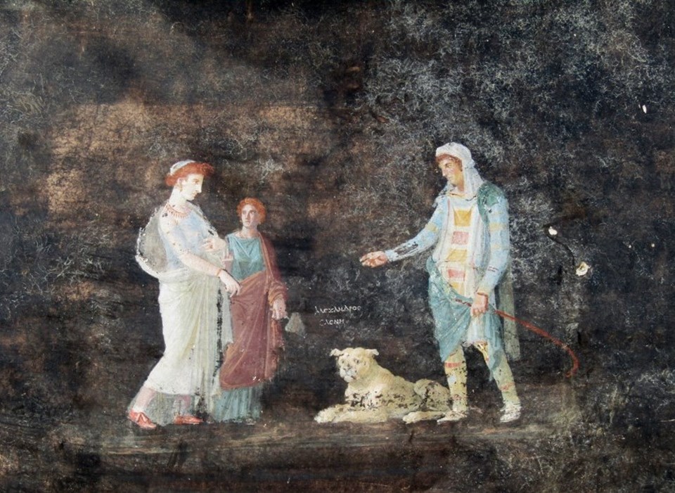 Pompeii'de 2 bin yıllık Truvalı Helen freski bulundu - 1