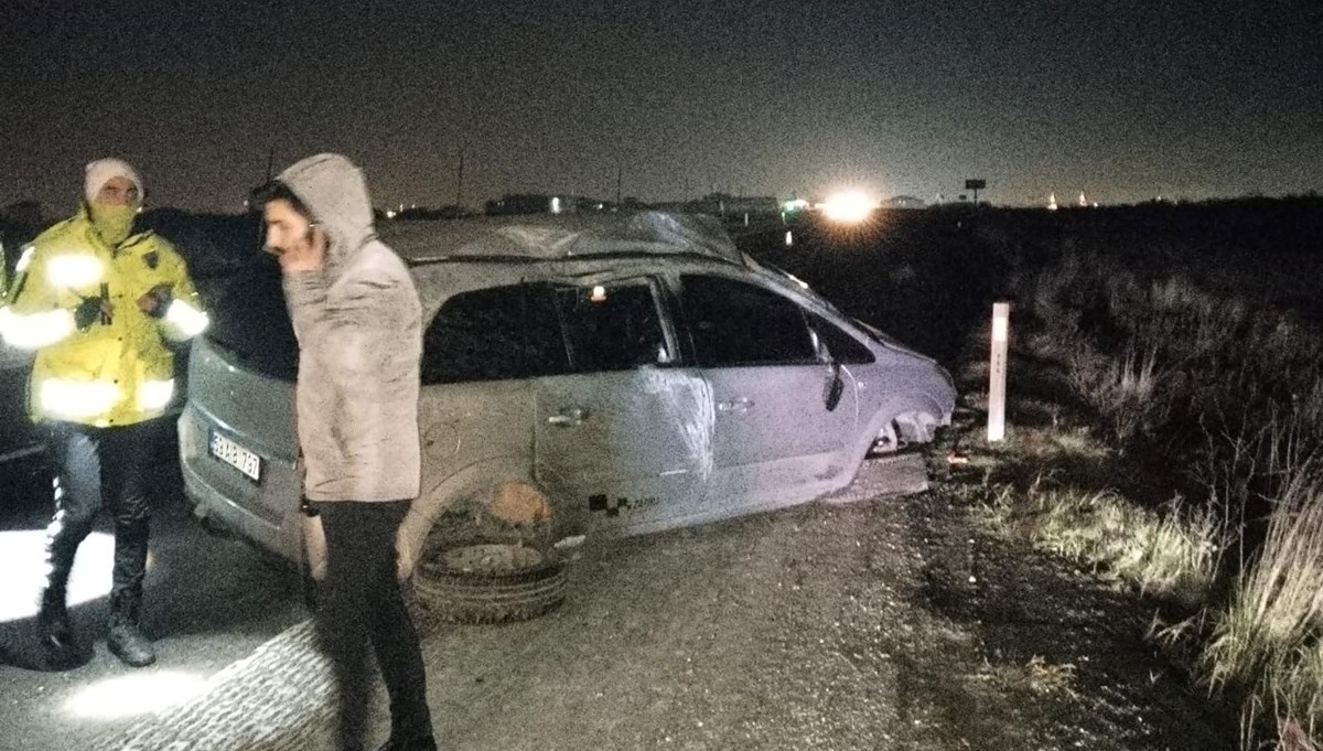 Tekirdağ’da şarampole devrilen otomobilin sürücüsü öldü