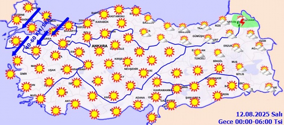 Marmara'da kuvvetli rüzgar, Doğu'da sağanak - 1