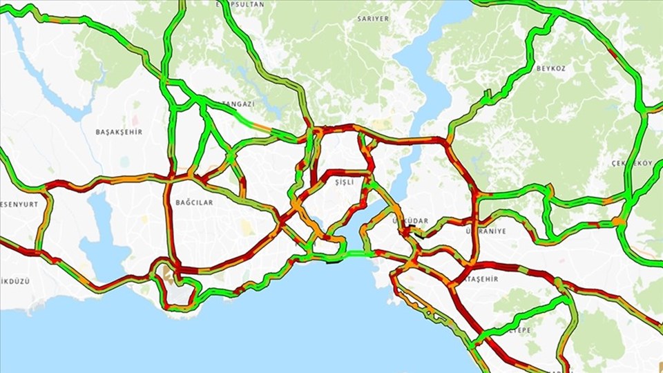 İstanbul'da trafik yoğunluğu yüzde kaç oldu? 21 Kasım son durum - 1