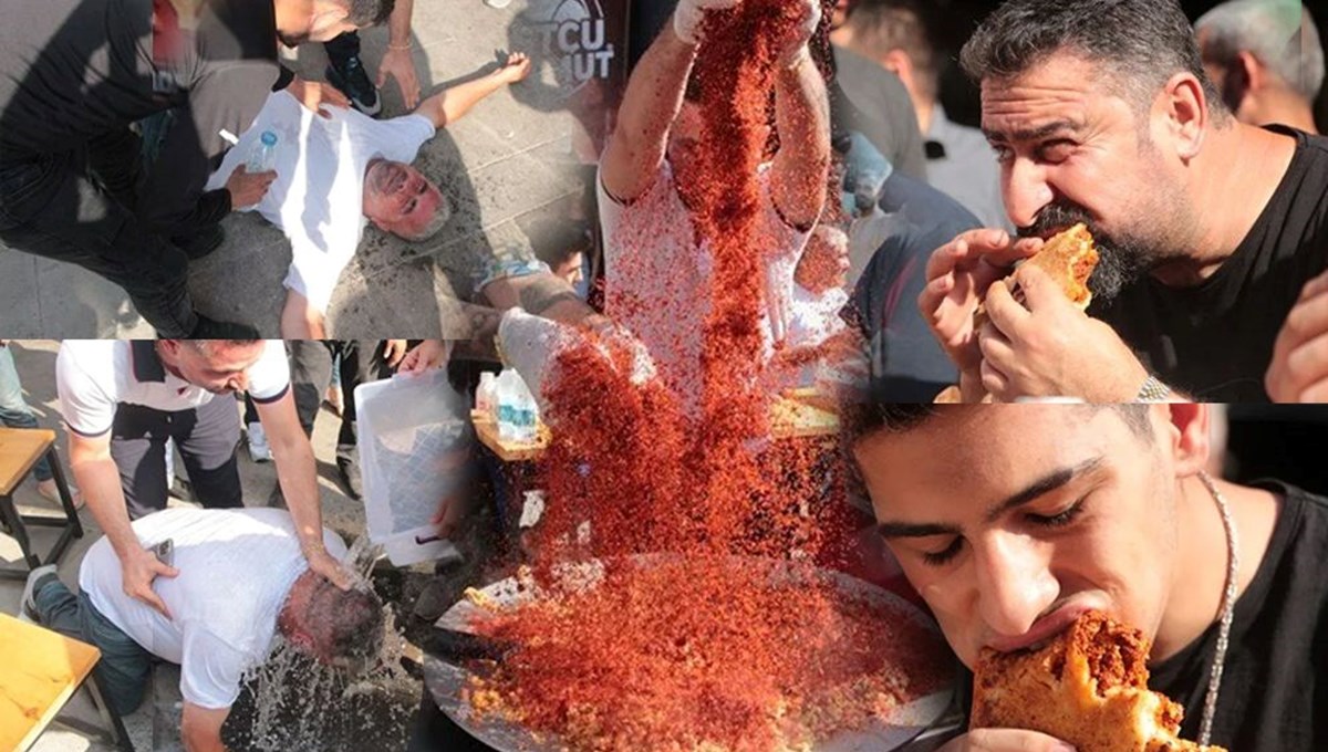 Adana'da 'bayıltan' Acılı Tost Yeme Yarışması