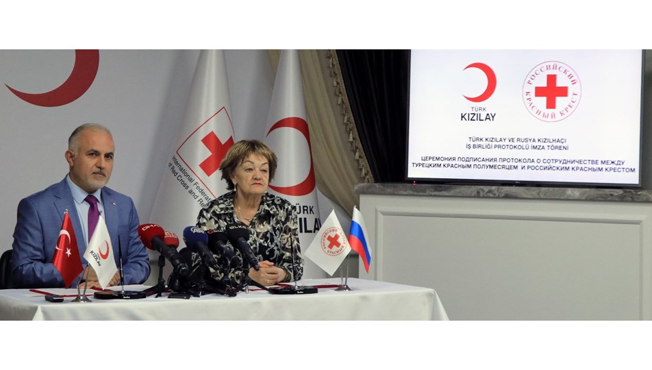 Türk Kızılay ve Rus Kızılhaçı arasında iş birliği