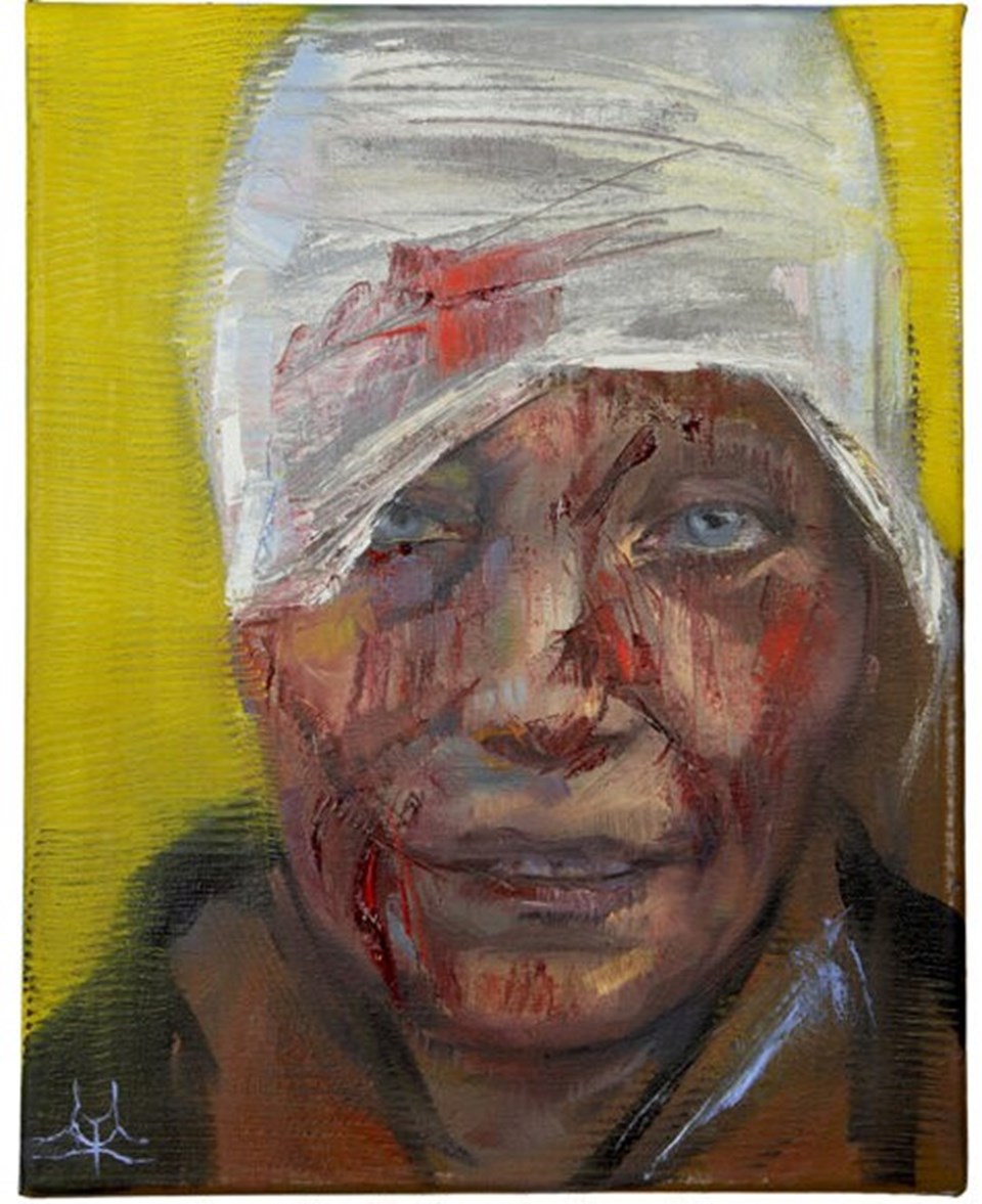 Ukrayna savaşının simgesi Olena Kurilo'nun resmedildiği tablosuna 100 bin dolar - 1