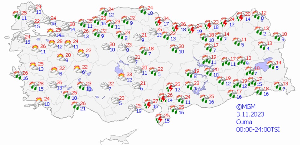Kuvvetli yağışa dikkat! Meteoroloji'den 11 ile sarı kodlu uyarı (Bugün hava nasıl olacak?) - 8