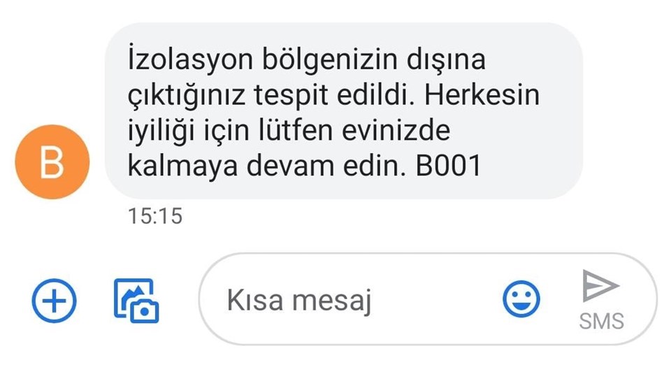 İzolasyon takip uygulaması başladı (İşte telefonlara gelen mesaj) - 1