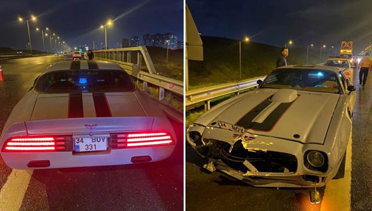 Hakan Ünsal klasik otomobiliyle kaza yaptı