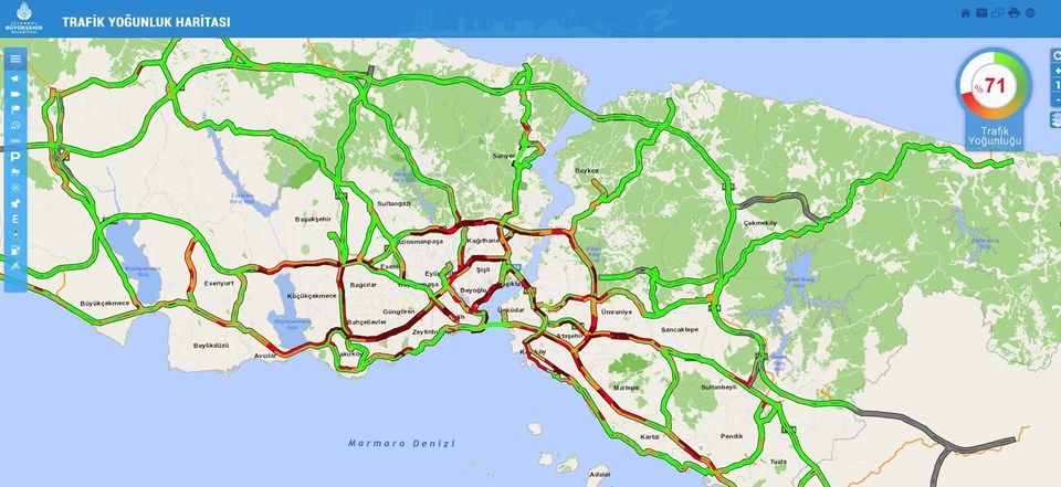 İstanbul trafiğinde son durum: Yüzde 70'i geçti - 1