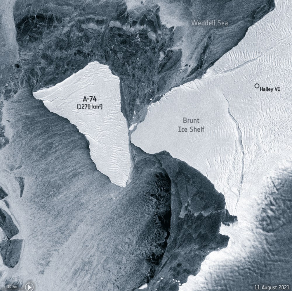 Felaketin eşiğinden dönüldü: Dev buzdağı, ana buz sahanlığına çarpmaktan kıl payı kurtuldu - 4