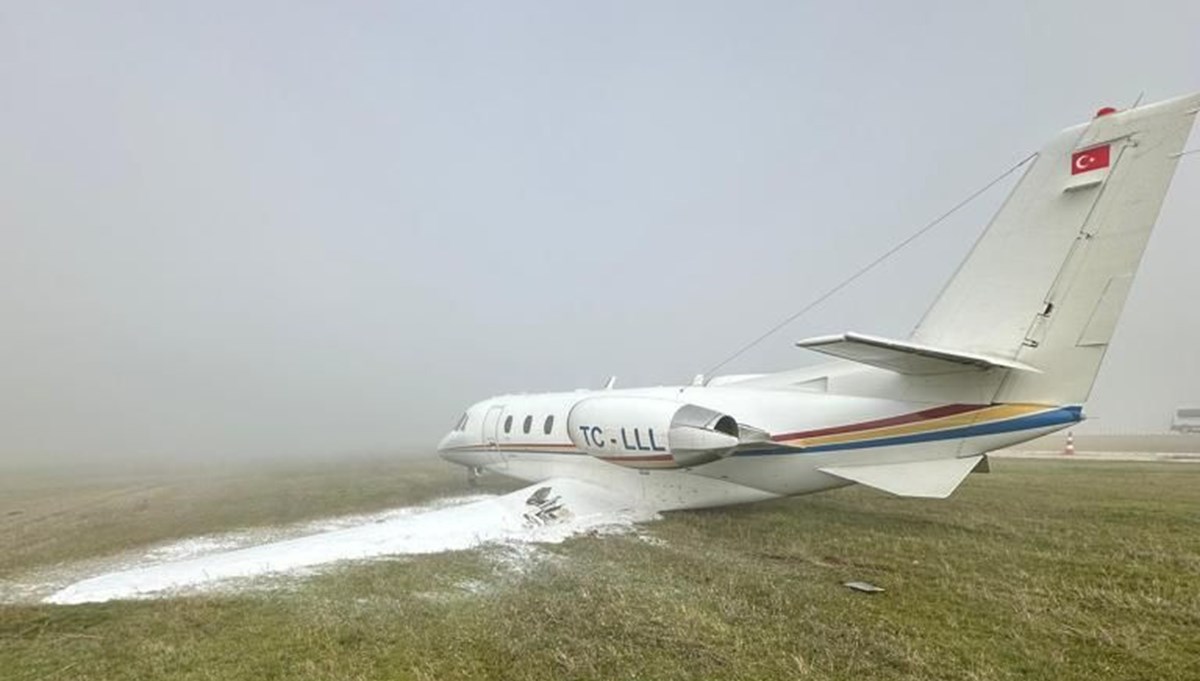 Diyarbakır'da özel jet pistten çıktı