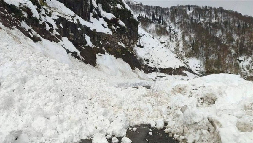 Borçka'da çığ: Köy yolları kapandı