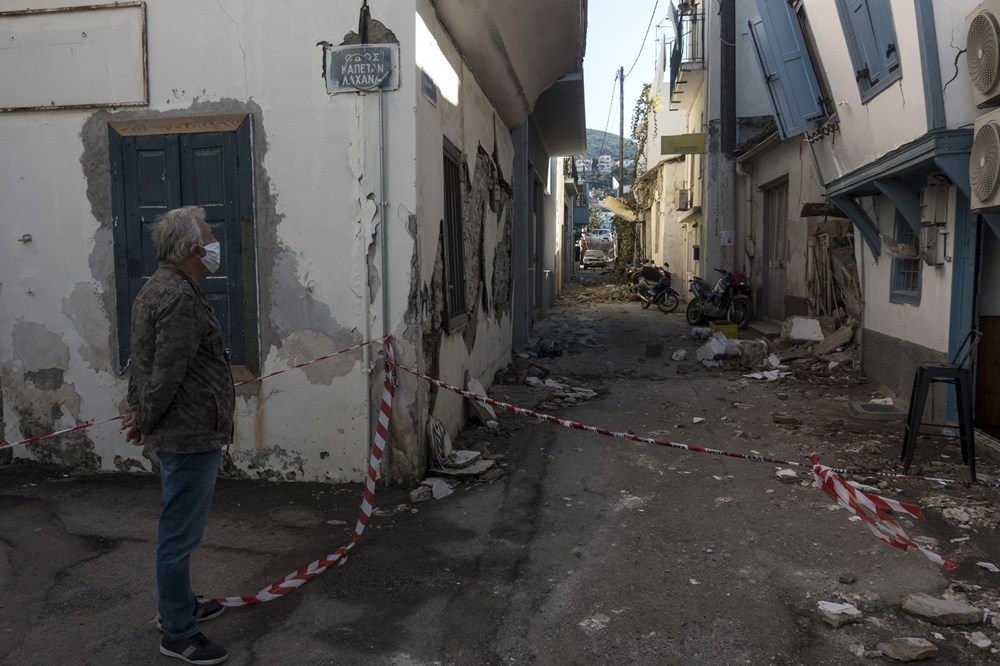 Yunan adasında deprem yıkımının boyutu ortaya çıktı - 3